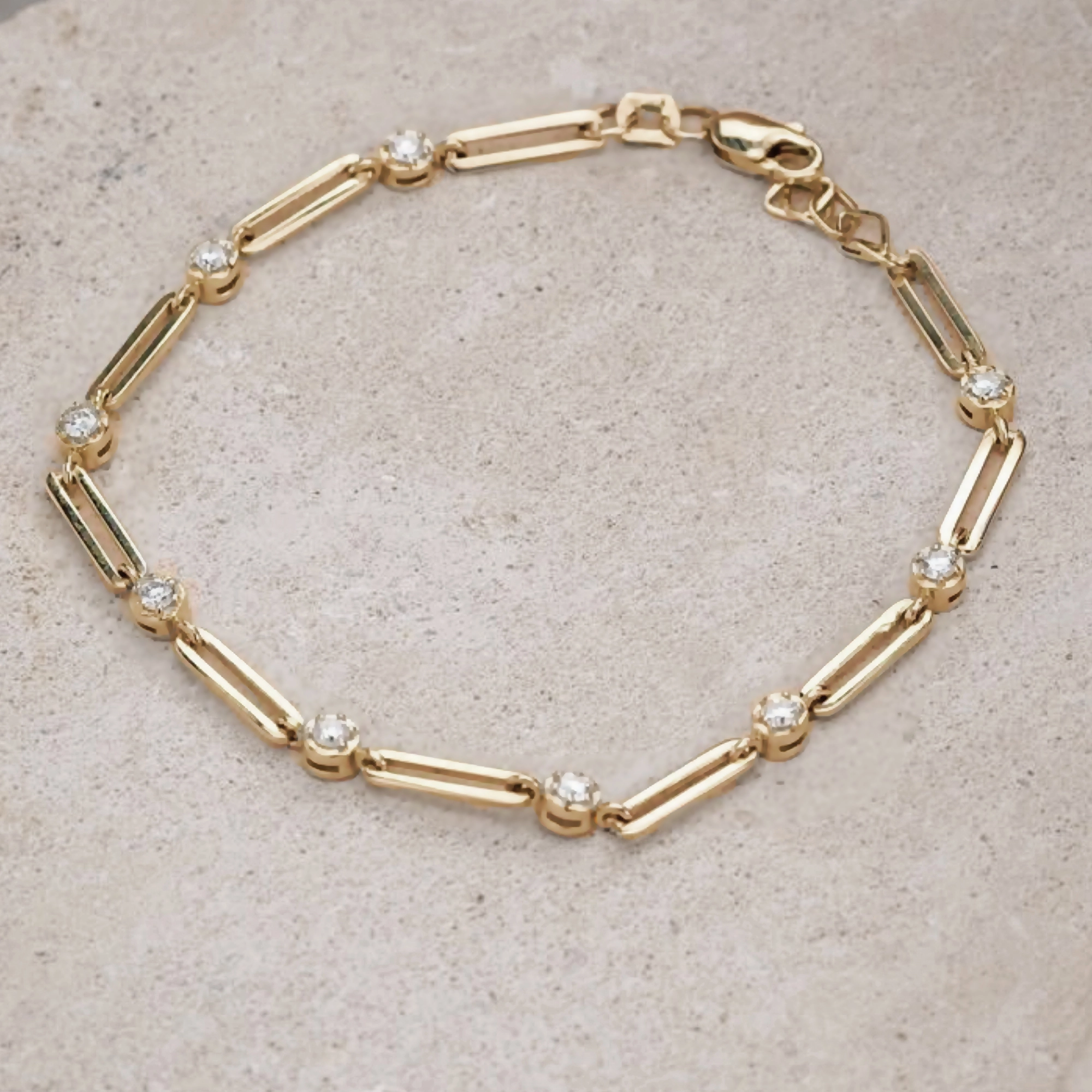 Pırlantalı 14k Altın Bileklik