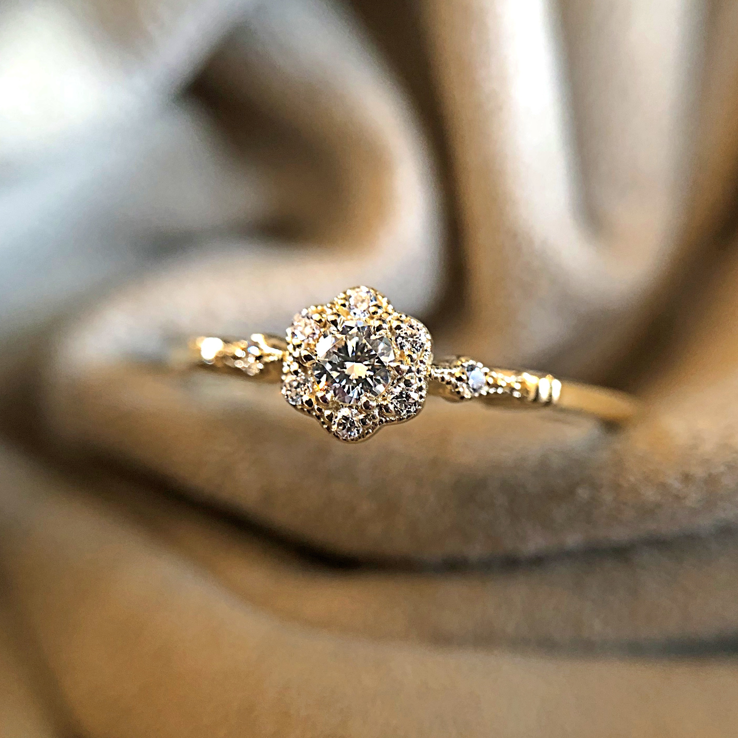 Art Deco Pırlanta Tektaş Yüzük