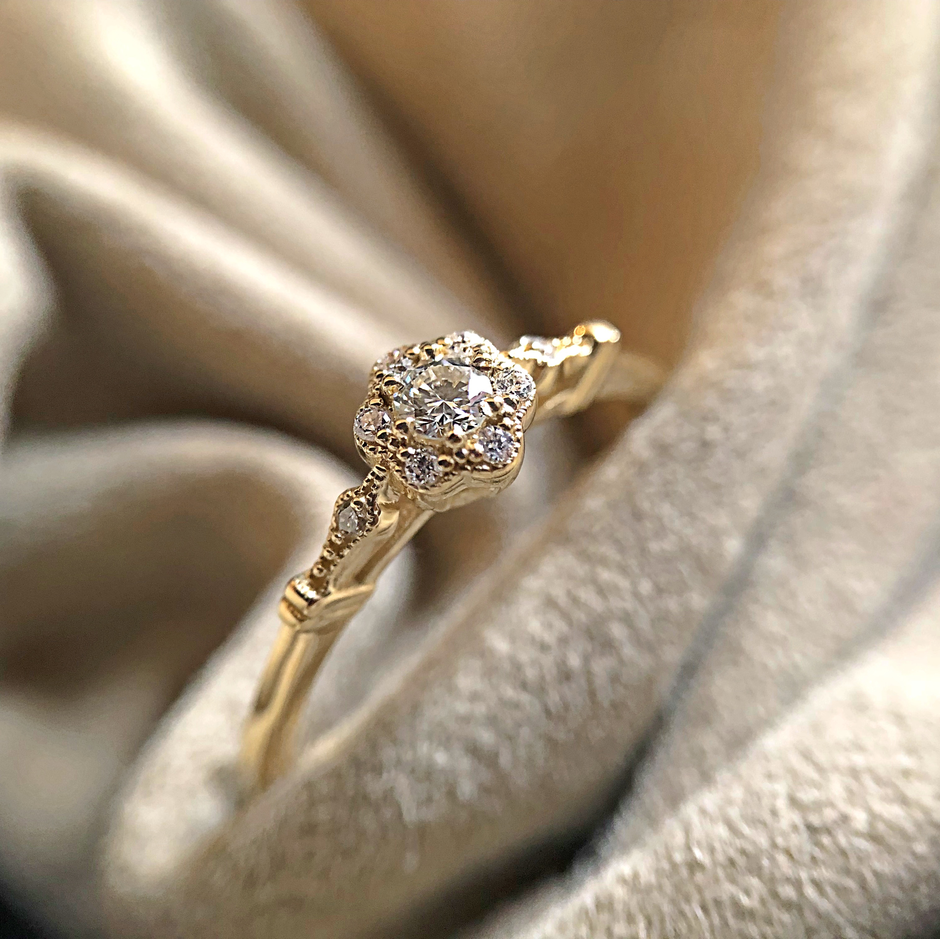 Art Deco Pırlanta Tektaş Yüzük