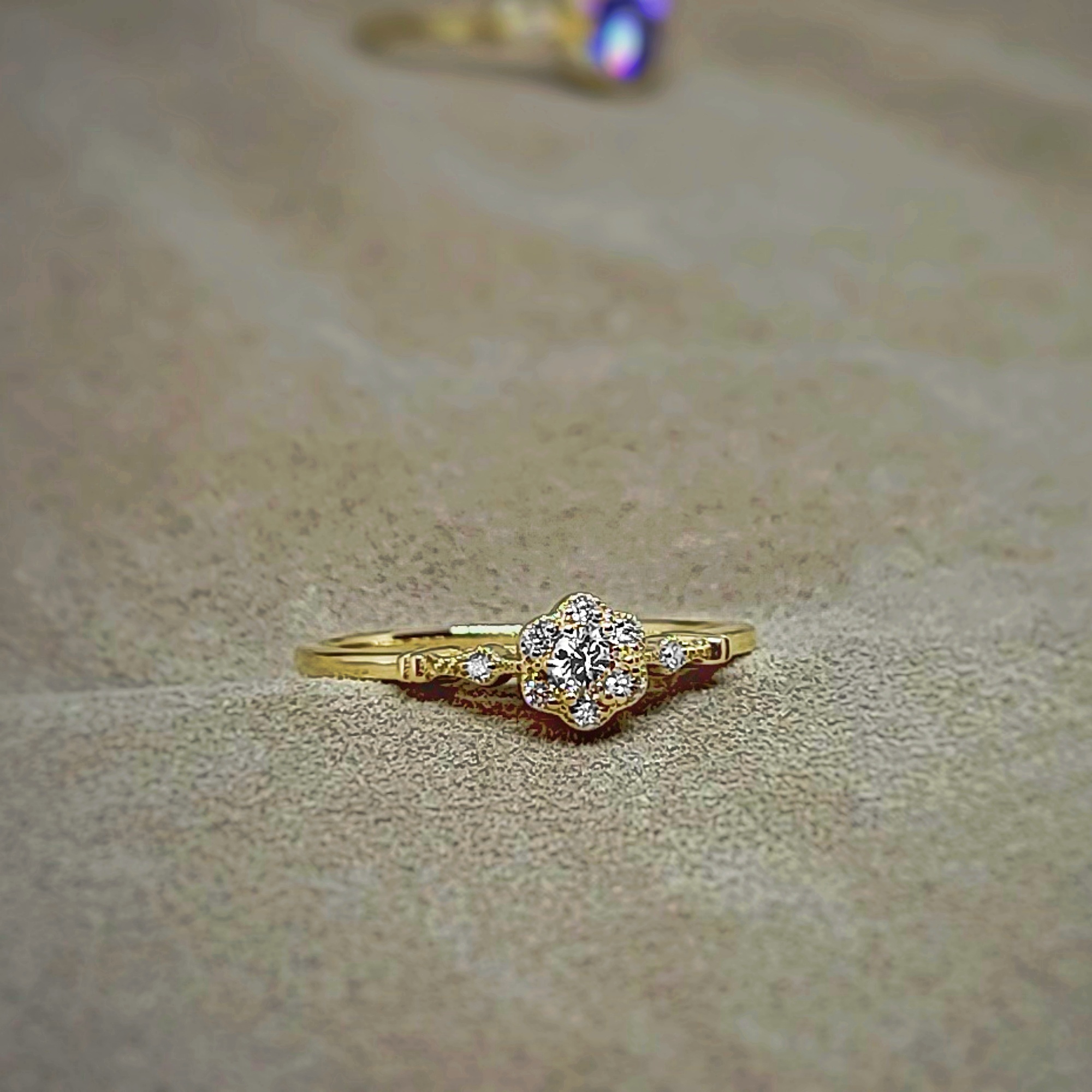 Art Deco Pırlanta Tektaş Yüzük