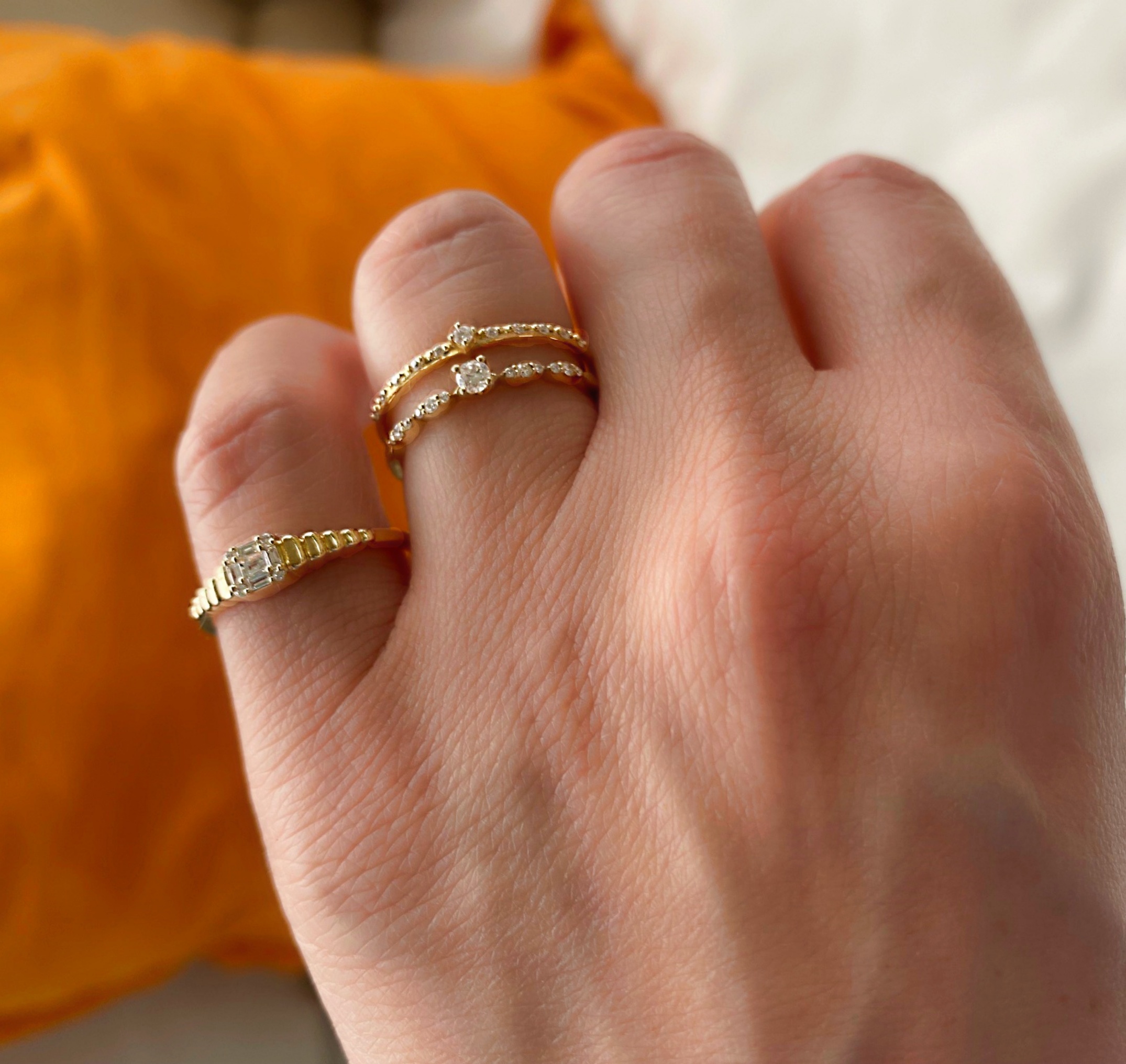 Baget Pırlanta Signet Yüzük