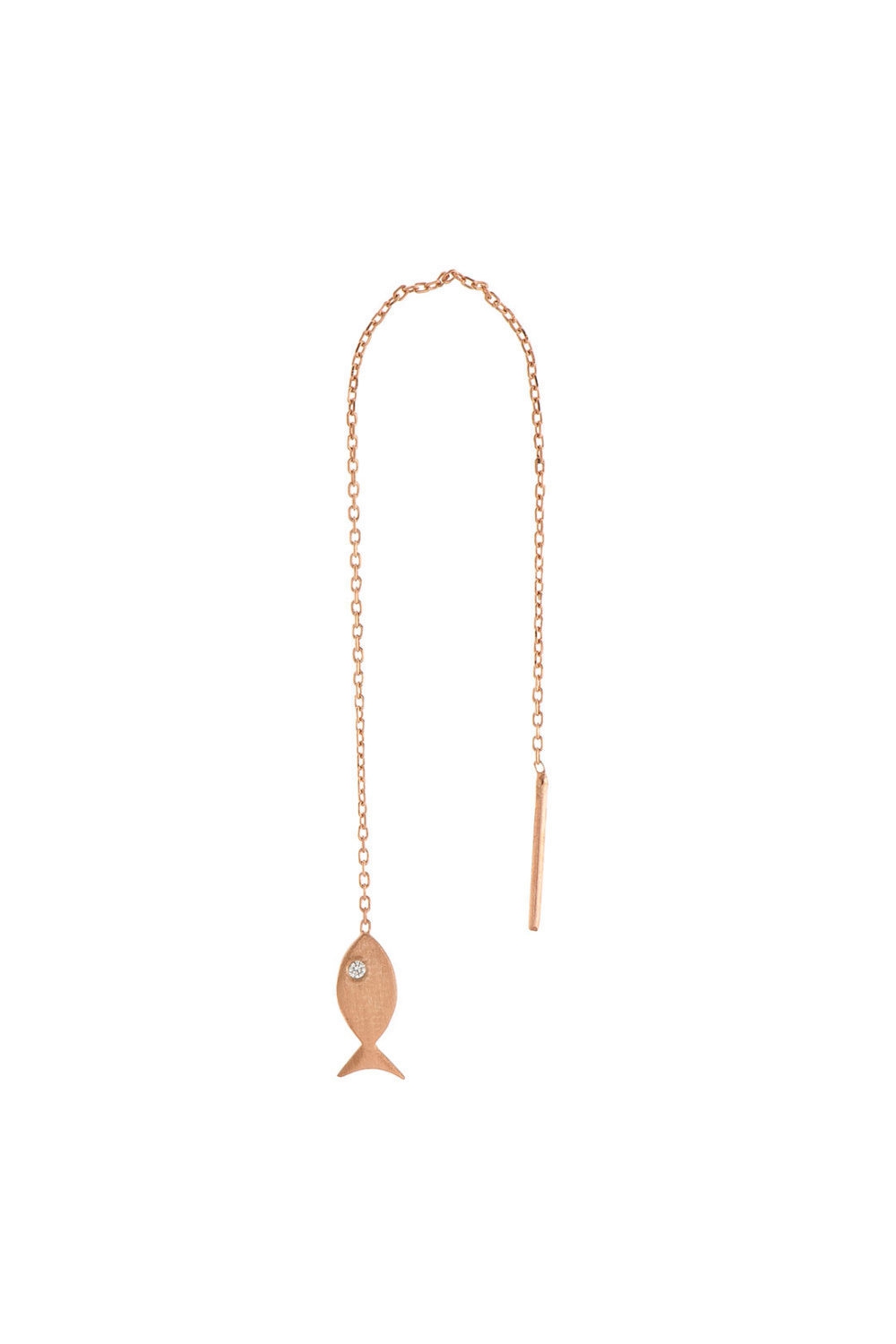 Pırlantalı Balık Küpe