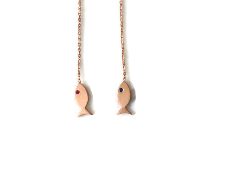 Pırlantalı Balık Küpe