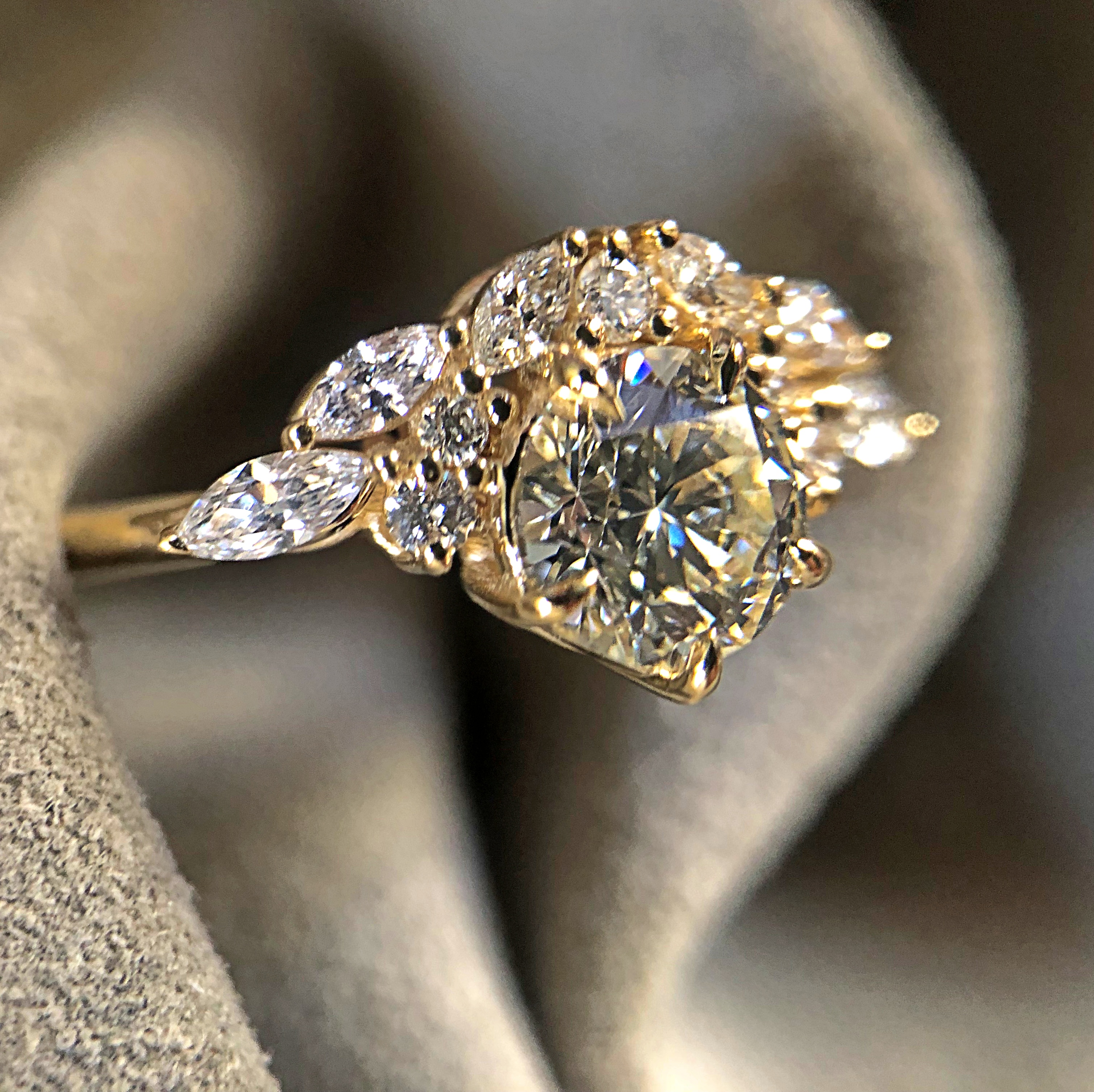 Vintage Tasarım Tektaş Yüzük