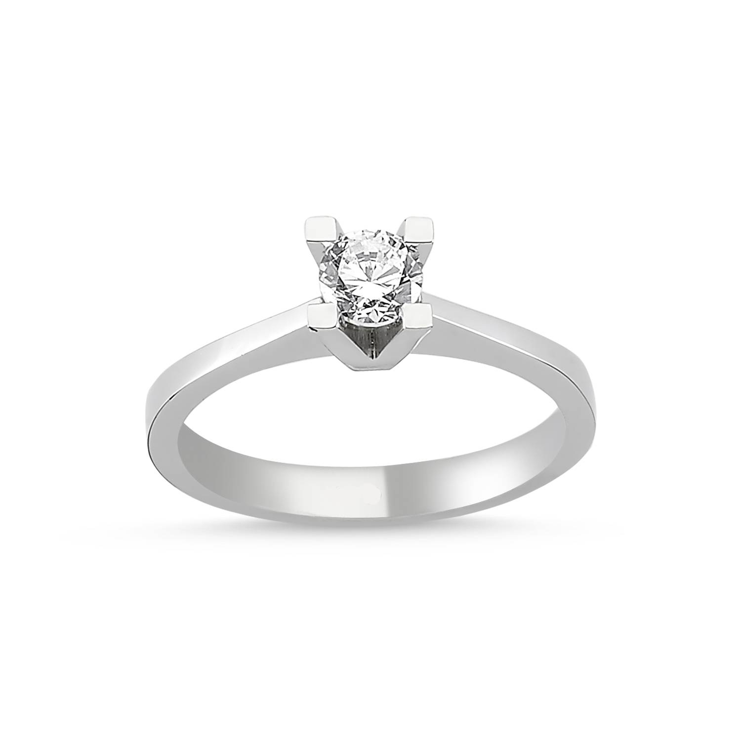 0,25 ct F Renk Tektaş Pırlanta Yüzük